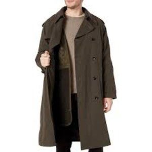 London Fog Men Double Breasted Belted Trench coat